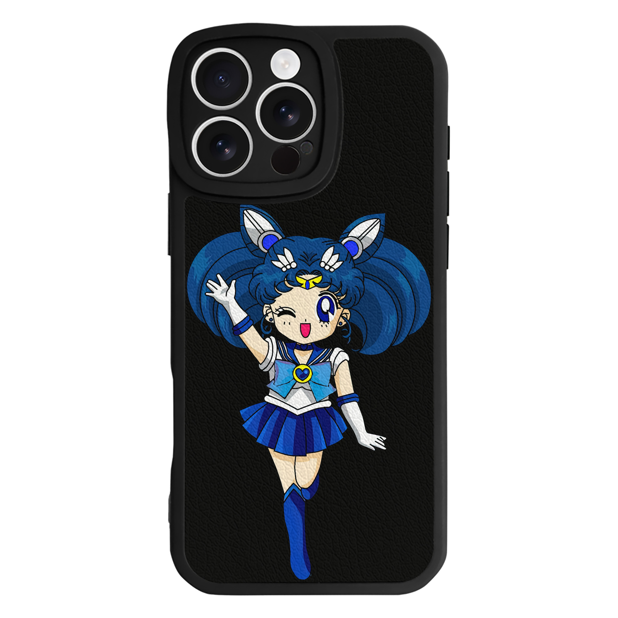 （画像用） 美少女戦士セーラームーン 水野 亜美 みずの あみ Sailor Moon Mizuno Ami 【iPhone 16シリーズ対応】シリコンスマホケース（レザー調） 材質：シリコン